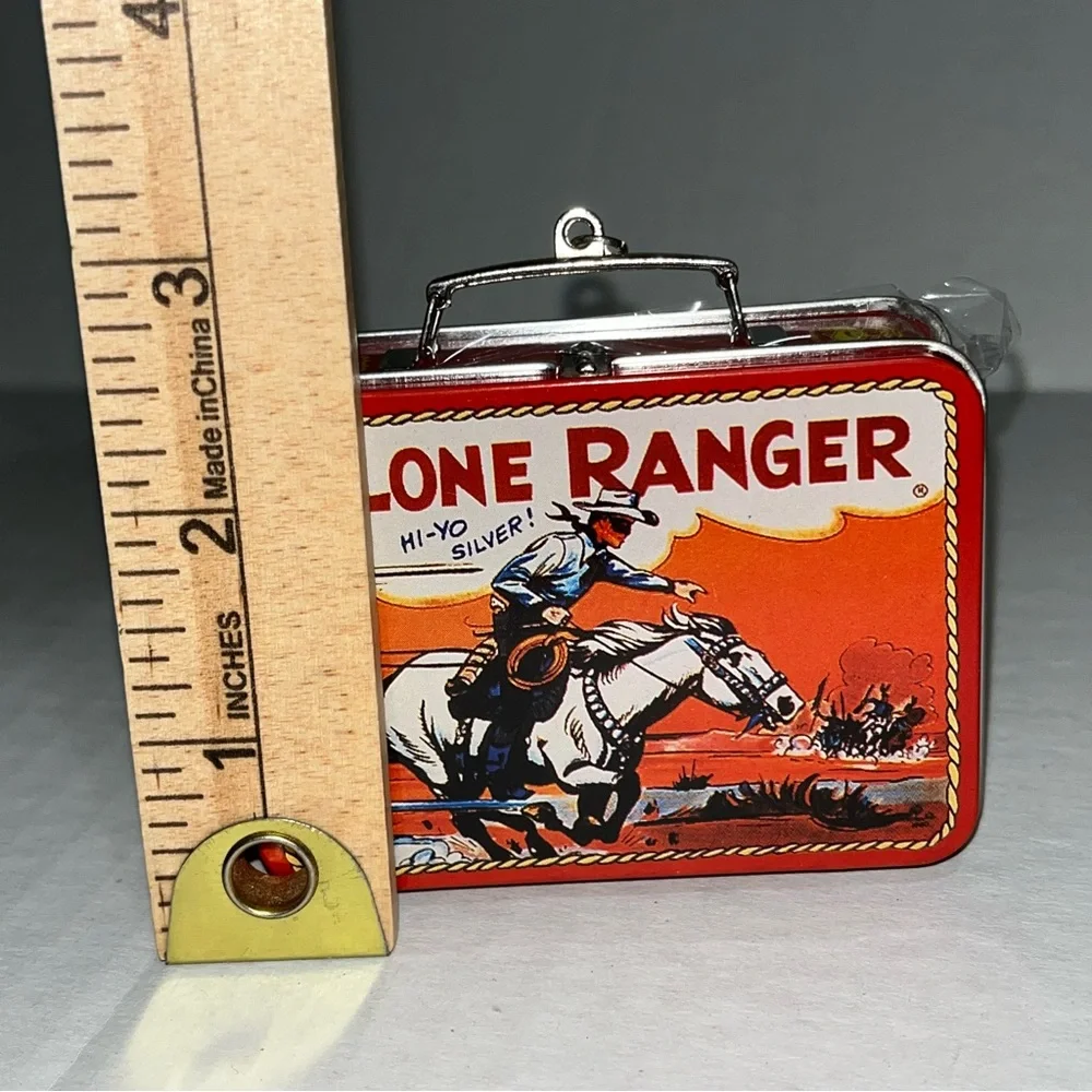 1997 Hallmark Keepsake Ornament The Longer Ranger Pressed Tin Lunch Box Ornament